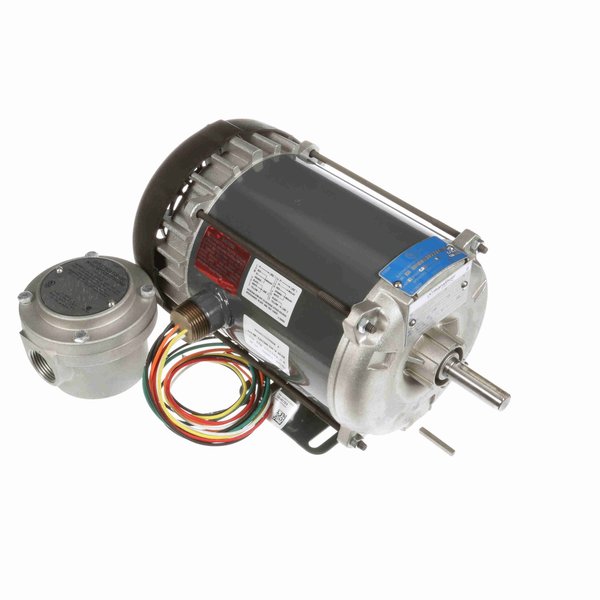 Marathon Explosion Proof Motor, 0.33 HP, 1 phase, 1800 RPM, 115/208-230 V, 56 Frame, EPFC G651A